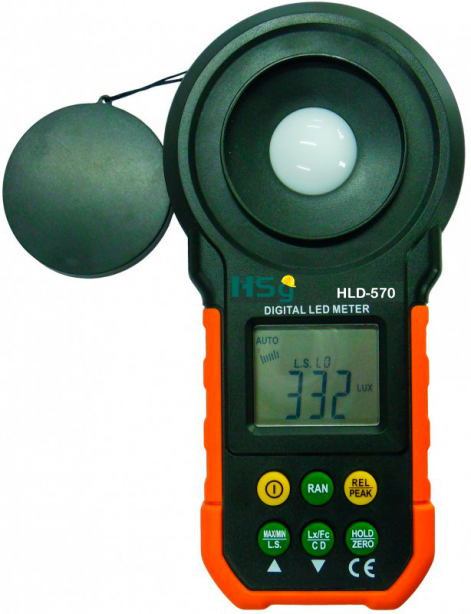HLD-570 - Luxímetro digital (0-200.000 lux) para LED (Atende NHO 11) com certificado de calibração