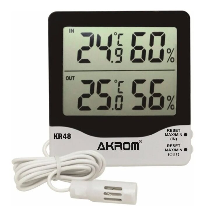 KR48 - Termo-Higrômetro Digital Duplo com certificado