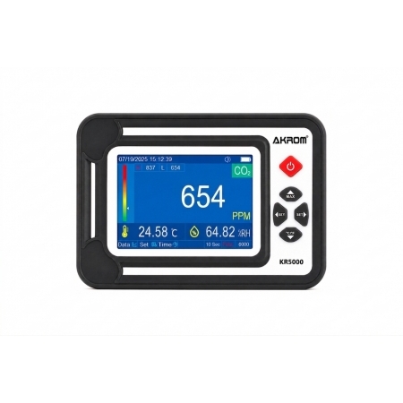 MEDIDOR DE DIÓXIDO DE CARBONO (CO2), TEMPERATURA E UMIDADE COM DATALOGGER - KR5000 - Imagem 3